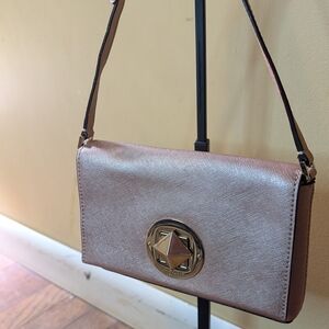 Kate Spade Rose Gold Newbury Lane Mini Crossbody Bag Turn Lock Bag Purse